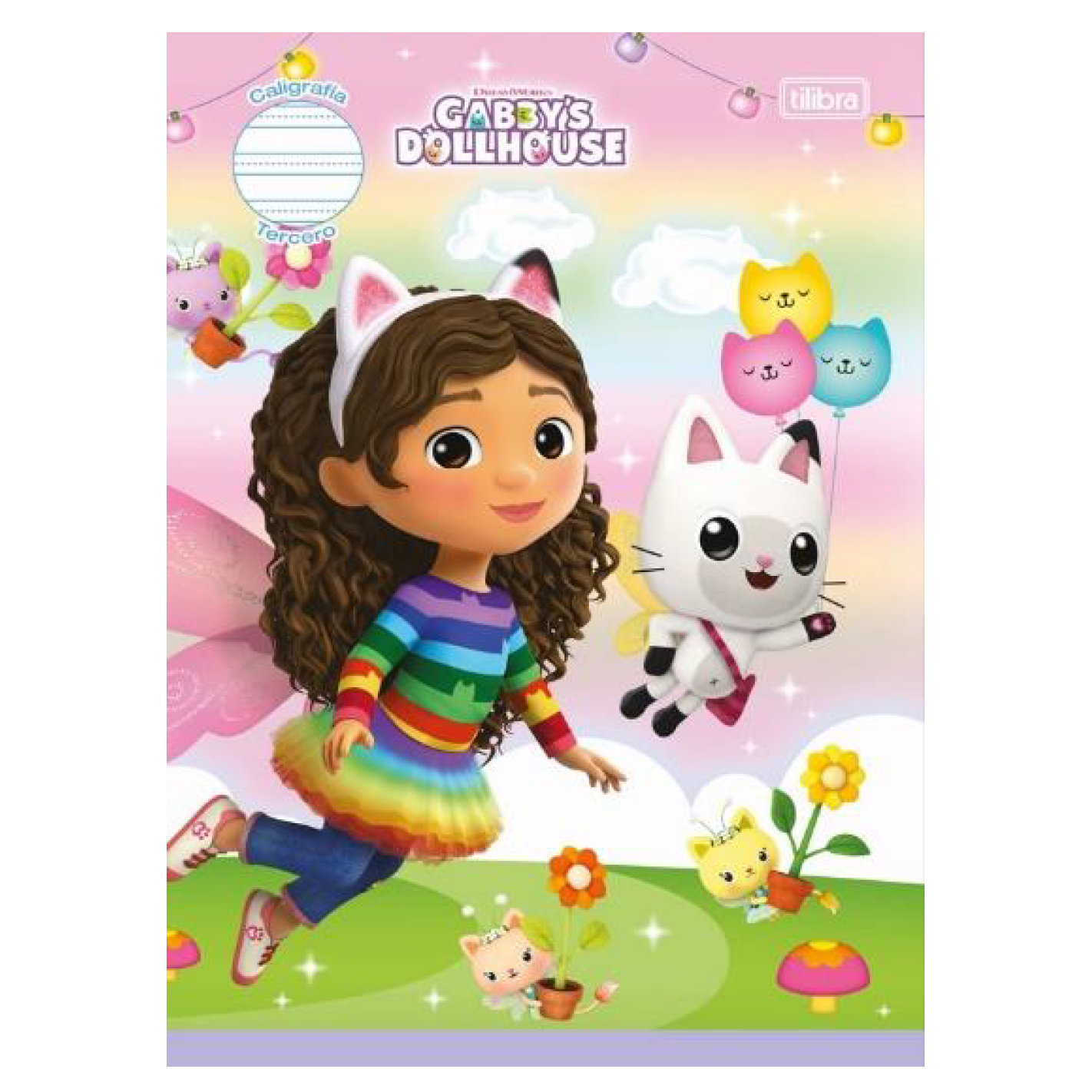Tilibra •  Libreta caligrafía 1st (first) carpeta blanda "Gabby's Dollhouse"