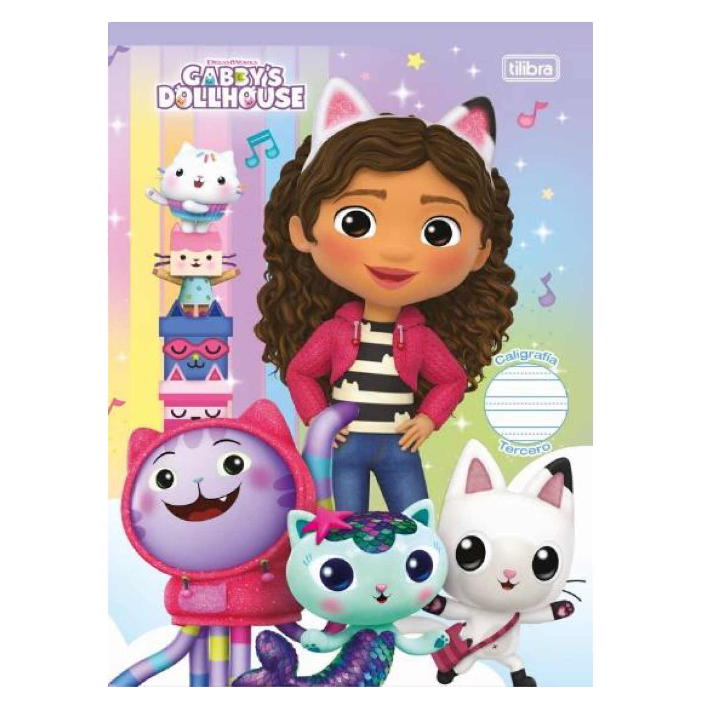 Tilibra •  Libreta caligrafía 1st (first) carpeta blanda "Gabby's Dollhouse"