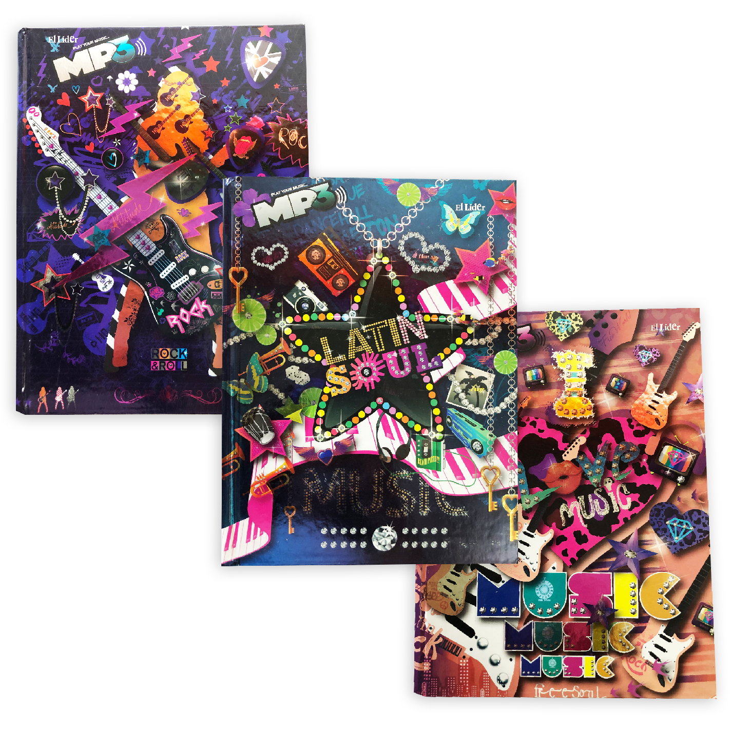 El Líder •  Libreta grande carpeta dura "MP3 Femenina"