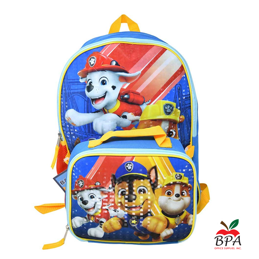 Paw Patrol • Mochila Grande de 16" + Lonchera "Paw Patrol"