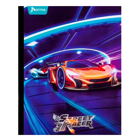 Norma •  Libreta caligrafía 1st (first) grande carpeta semi dura "Street Racer"