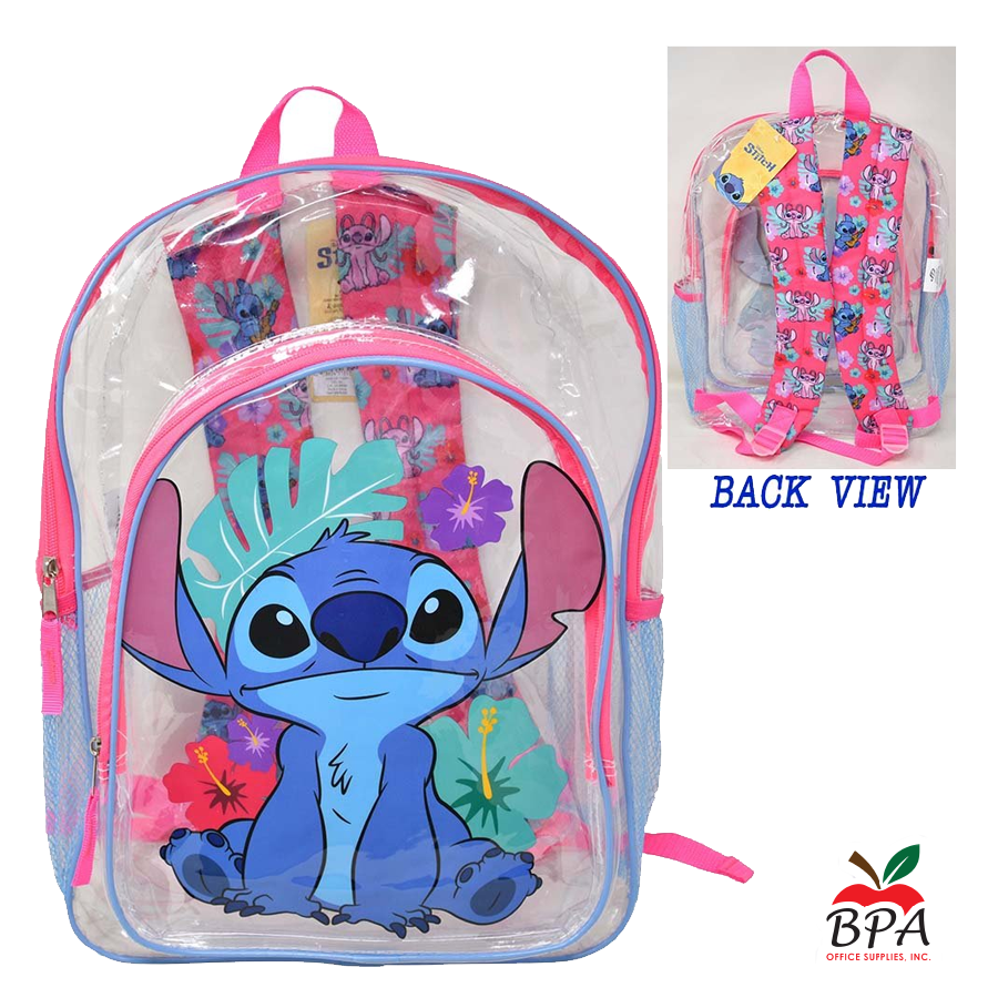Disney •  Mochila 16" transparente "Stitch"