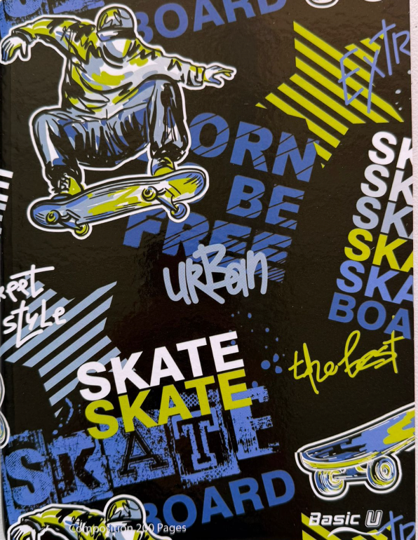 Credeal • Libreta grande carpeta dura "Skate"