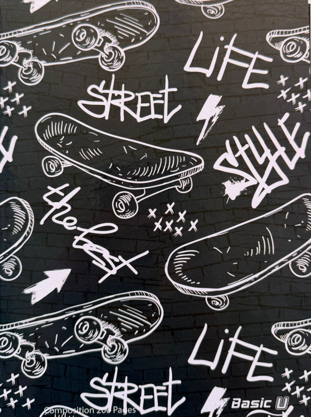 Credeal • Libreta grande carpeta dura "Skate"