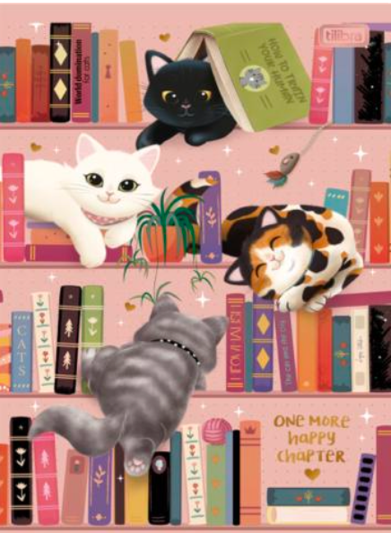 Tilibra •  Libreta grande carpeta blanda "Purrfect 2026"