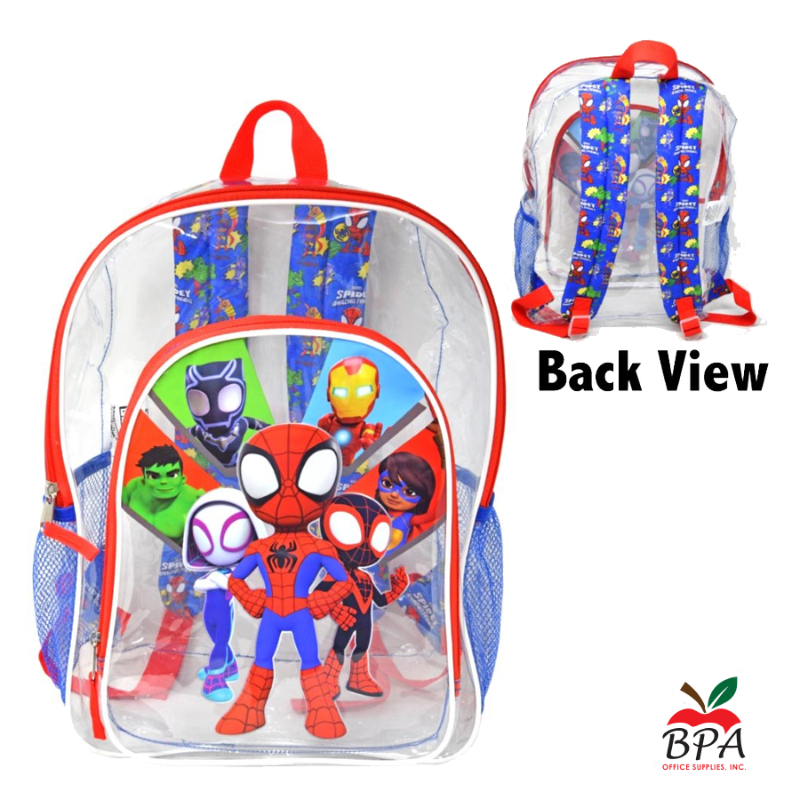 Spidey •  Mochila 16" transparente "Spidey & Friends"