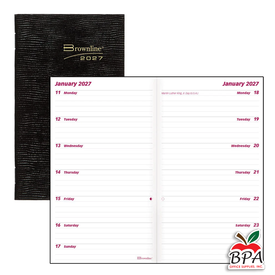 Brownline • Agenda 2027 - Two Week Pocket Planner (negra)