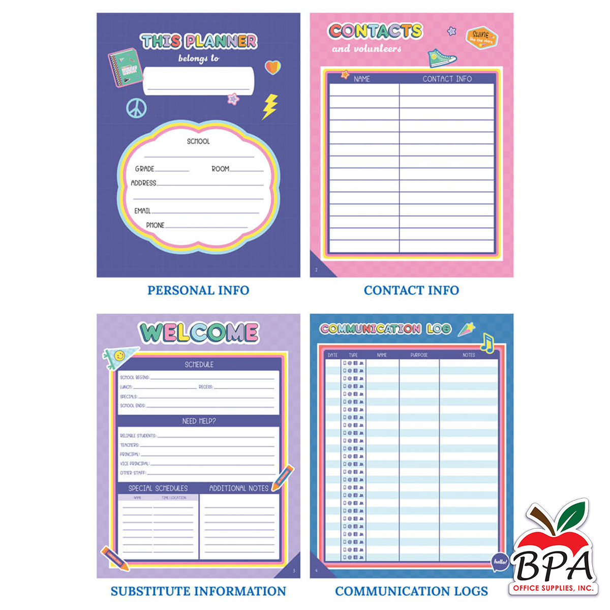 Carson Dellosa • Teacher Planner Spiral "We Stick Together"