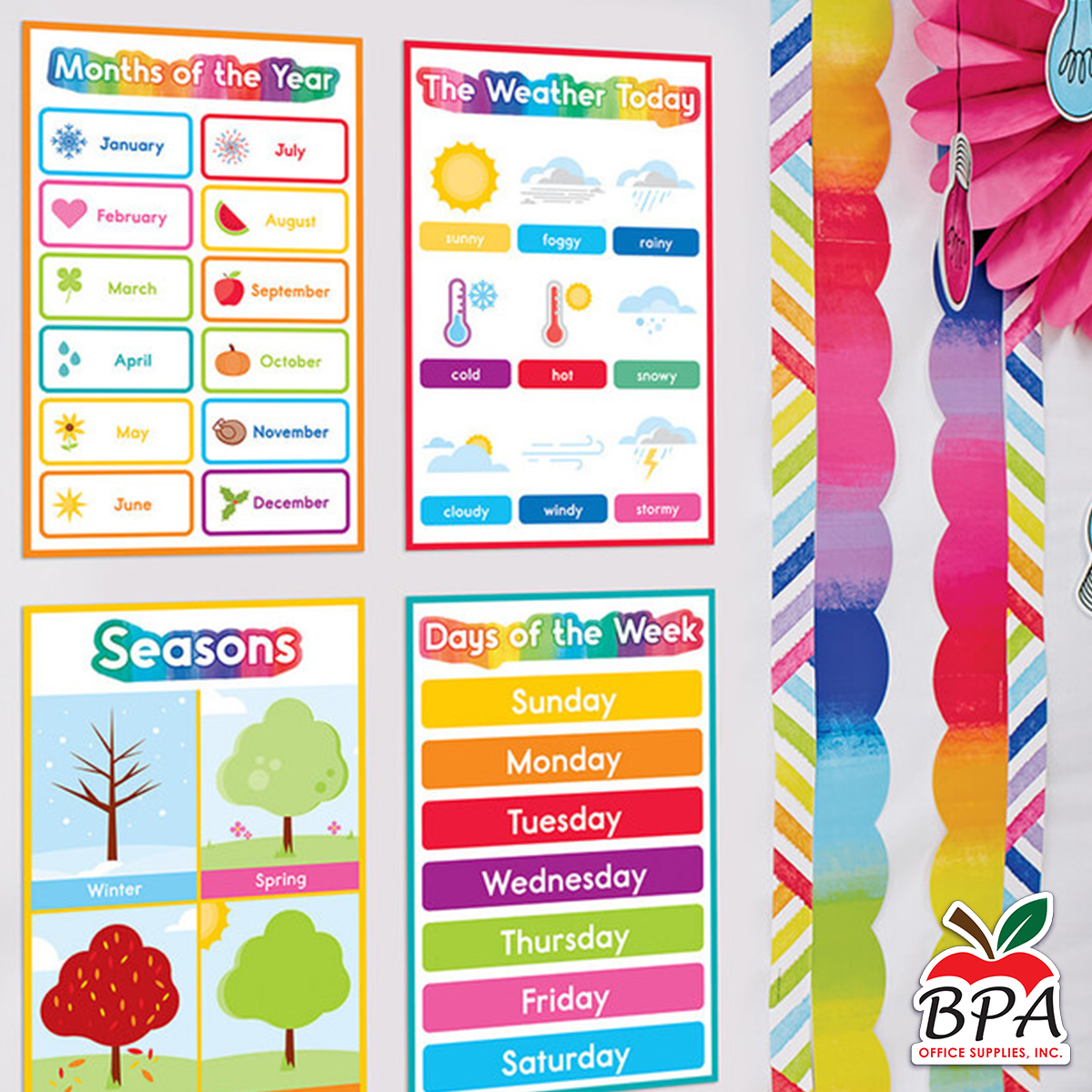 Carson Dellosa • Set-decorativo "Early Learning - Poster Set"