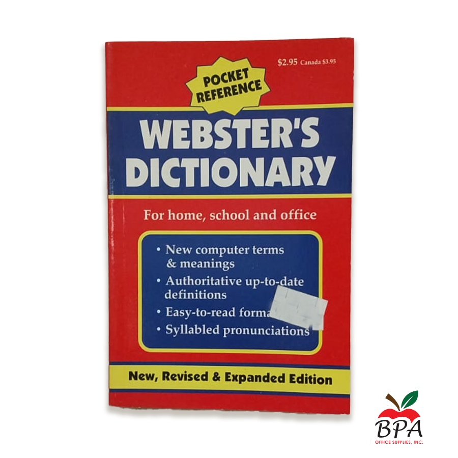 Websters • Diccionario tamaño bolsillo (Inglés a Inglés)