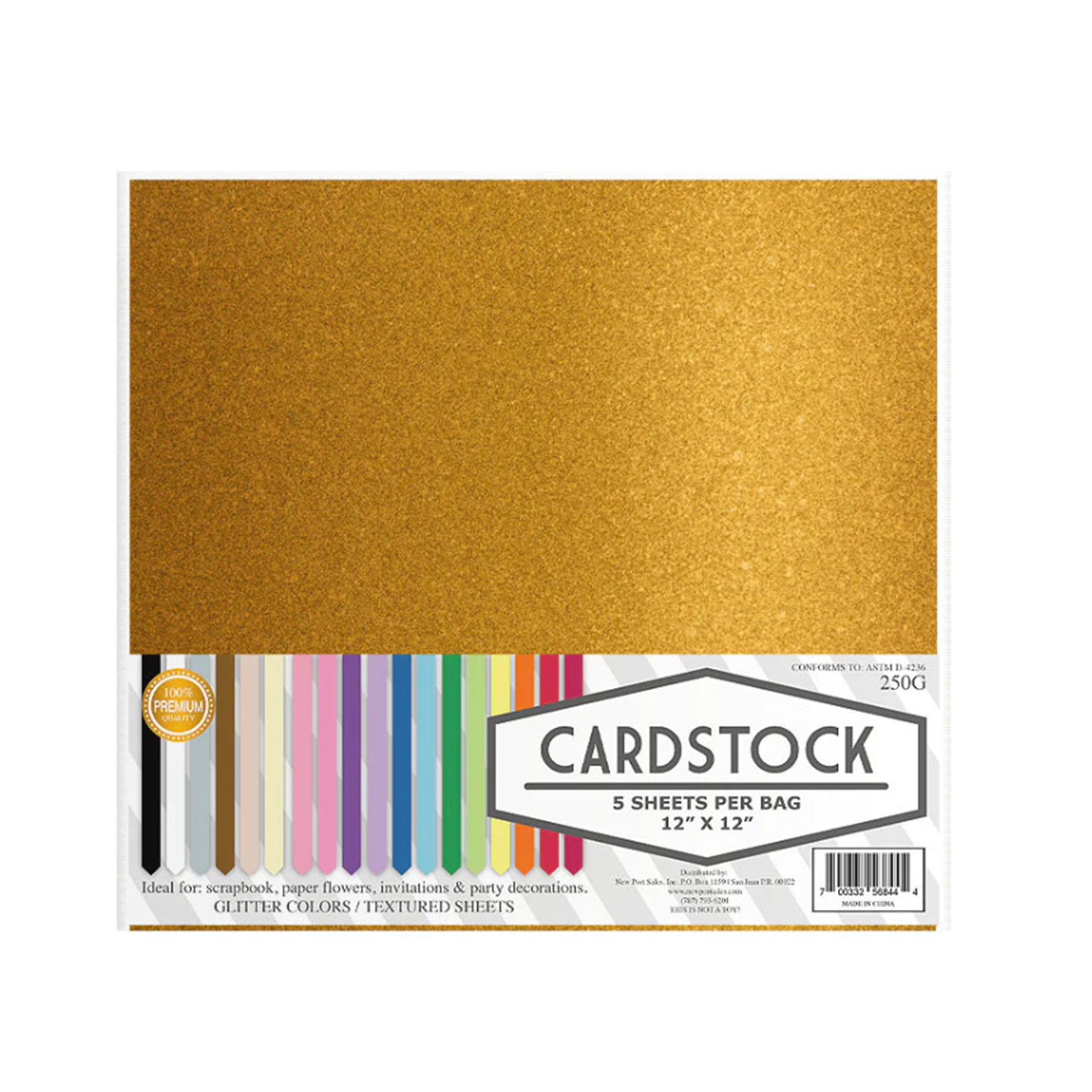 Cardstock •  Glitter Cardstock 5 hojas (variedad de colores a escoger)