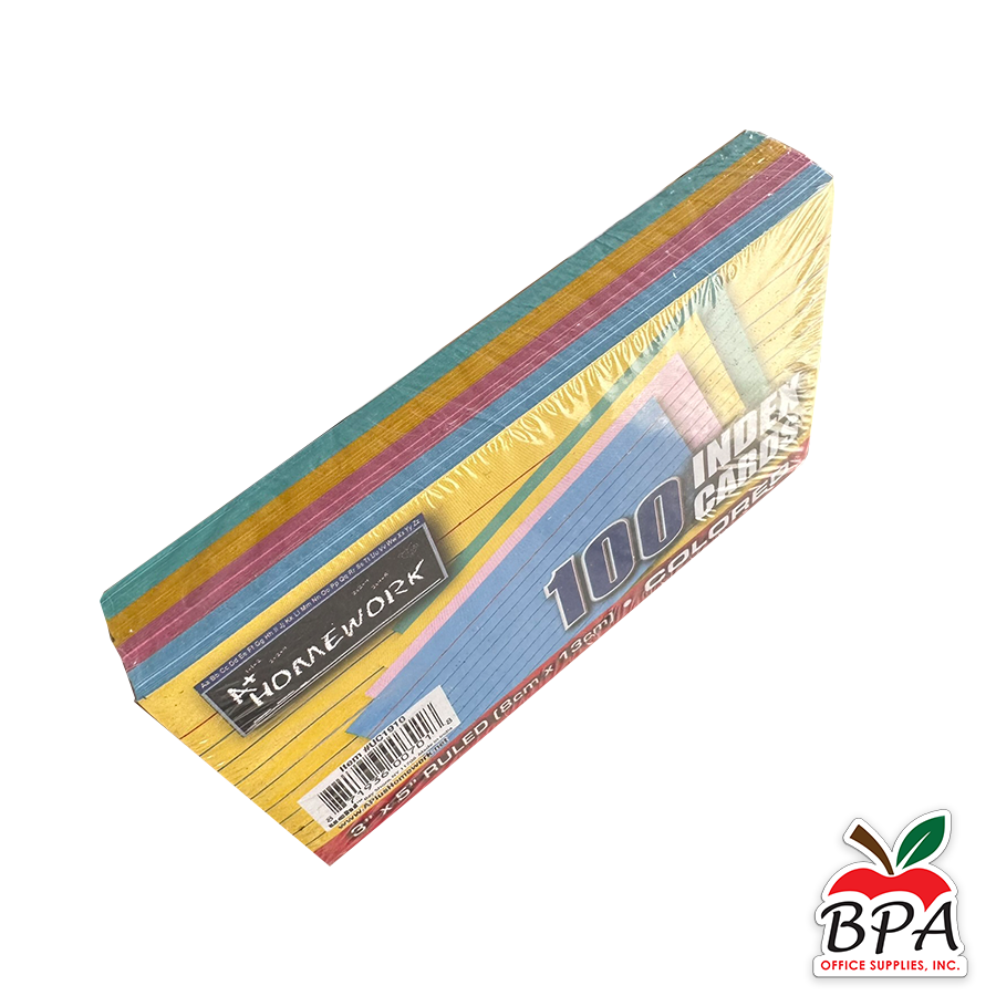 A Plus Homework •  Index cards 3" x 5" (colores - qty. 100)