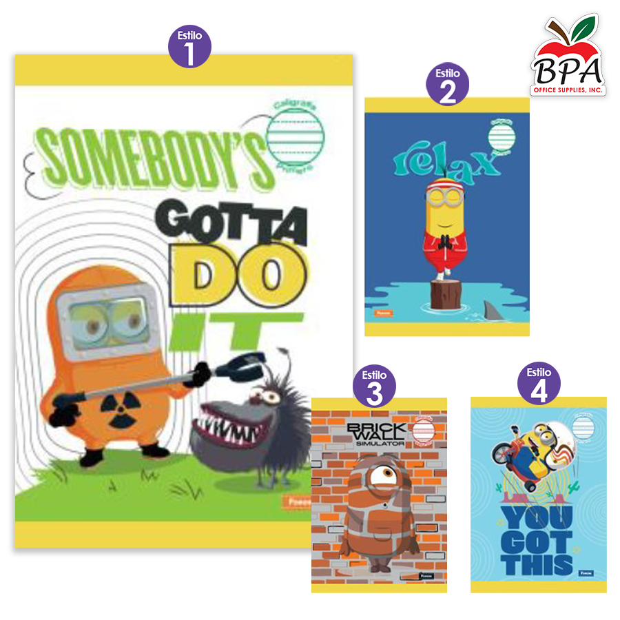 Foroni •  Libreta caligrafía 3rd (third) grande carpeta blanda "Minion"