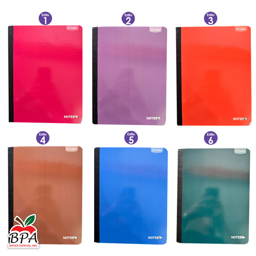 El Líder •  Libreta grande carpeta blanda "Color Notes Neon"