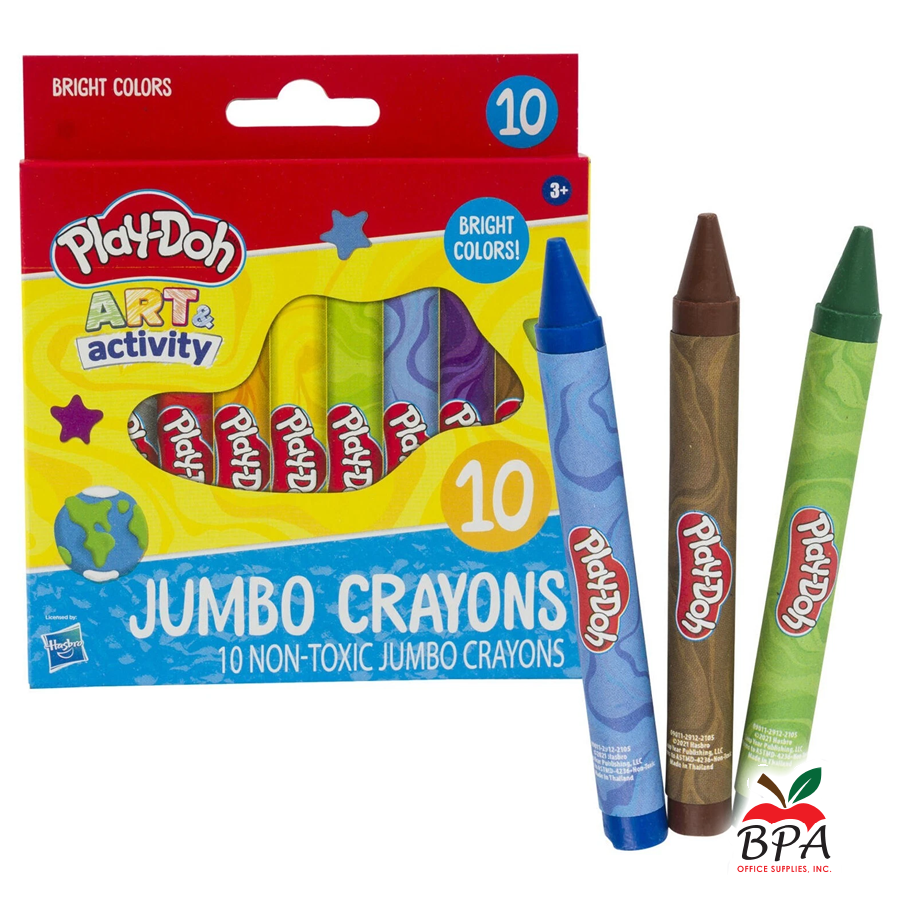 Playskool • Crayones Jumbo de 10 colores Play-Doh