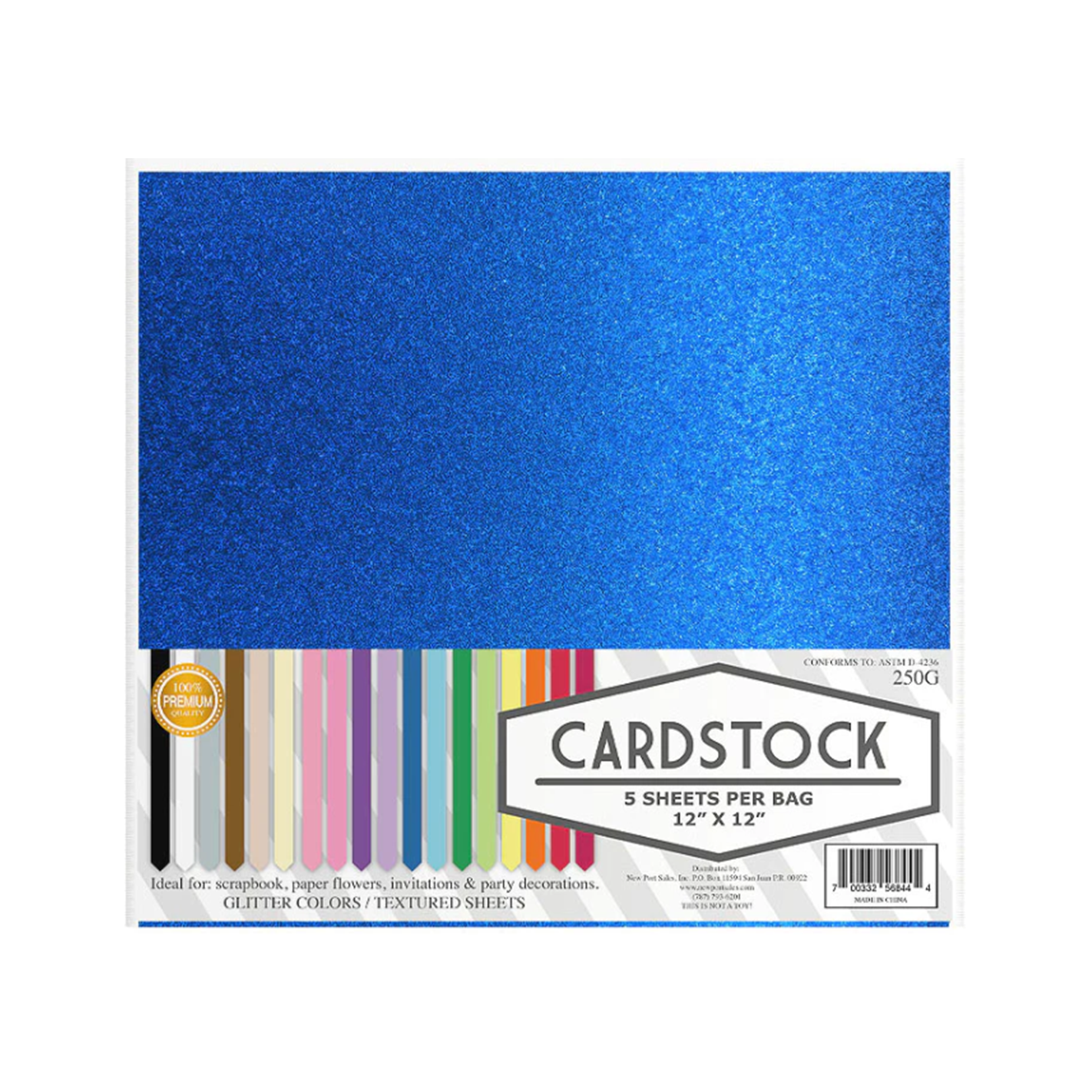 Cardstock •  Glitter Cardstock 5 hojas (variedad de colores a escoger)