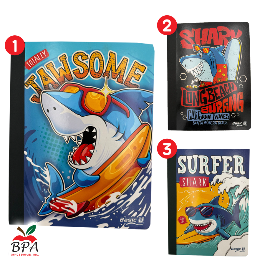 Basic U •  Libreta grande carpeta blanda "Sharky"