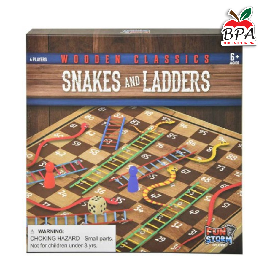 Classic Games • Snake & Ladders en Madera