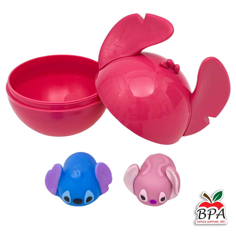 Stitch Jigglies Squeezy• Bola plástica con 2 mini "Squishy" de Stitch