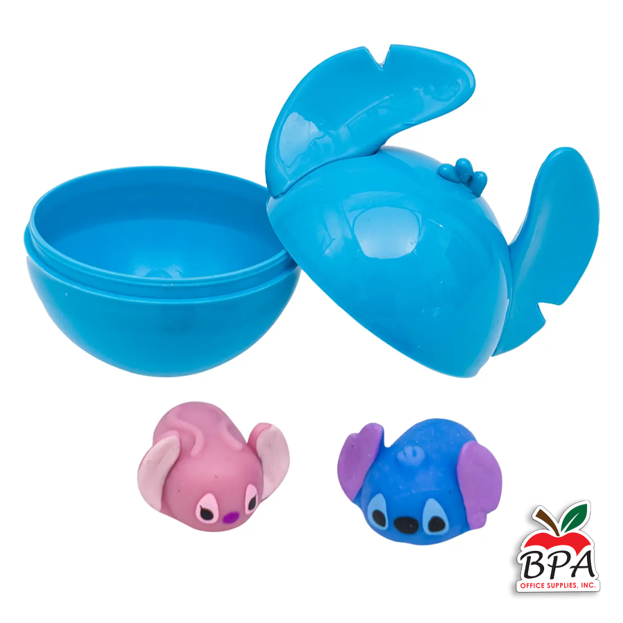 Stitch Jigglies Squeezy• Bola plástica con 2 mini "Squishy" de Stitch