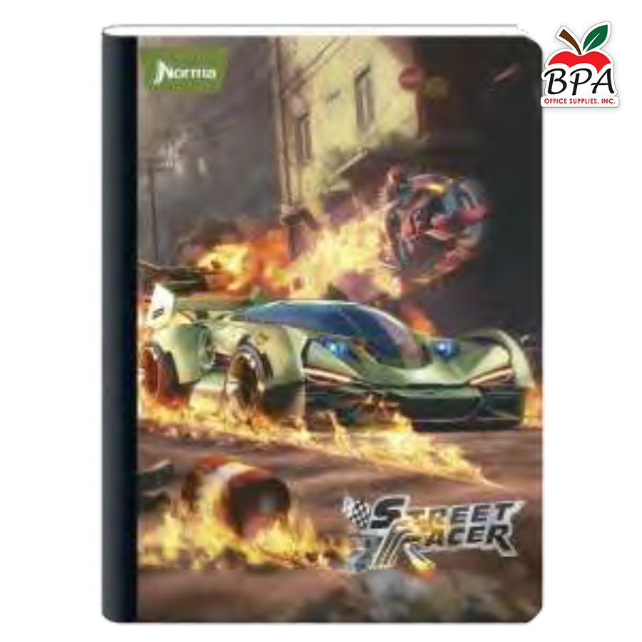 Norma •  Libreta caligrafía 3rd (third) grande carpeta semi dura "Street Racer 2024"