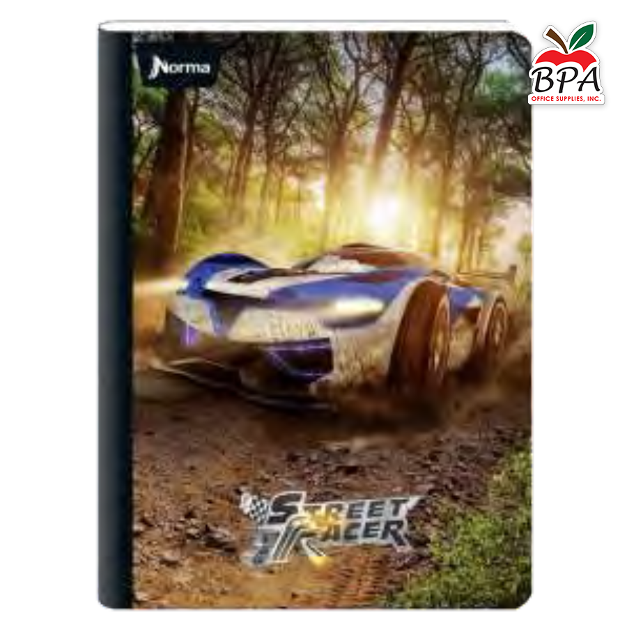 Norma •  Libreta caligrafía 3rd (third) grande carpeta semi dura "Street Racer 2024"