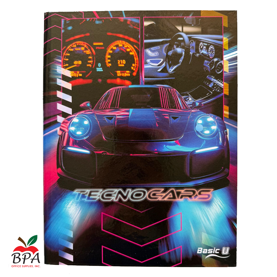 Basic U •  Libreta grande carpeta dura "Tecno Cars 2026"
