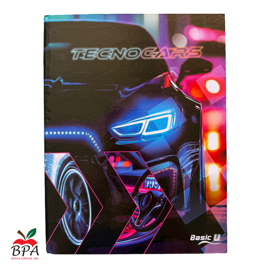 Basic U •  Libreta grande carpeta dura "Tecno Cars 2026"