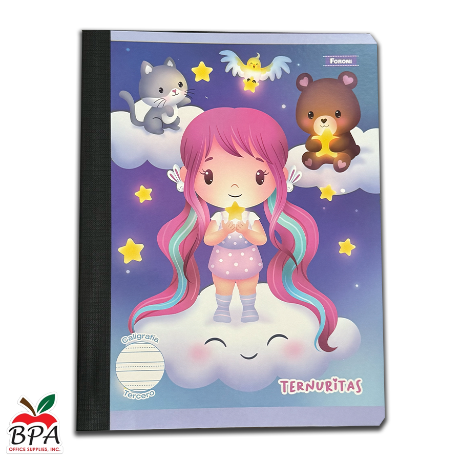 Foroni •  Libreta caligrafía 3rd (third) grande carpeta blanda "Ternuritas"