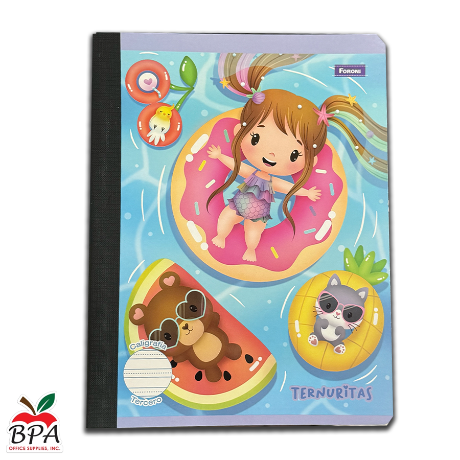 Foroni •  Libreta caligrafía 3rd (third) grande carpeta blanda "Ternuritas"