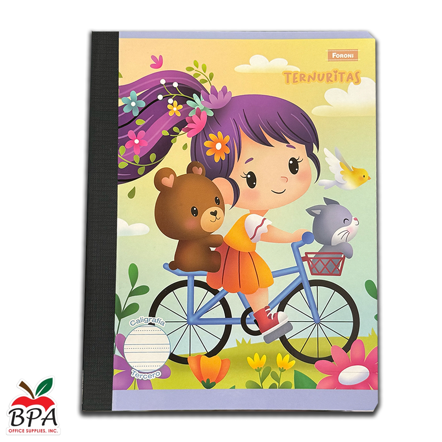 Foroni •  Libreta caligrafía 3rd (third) grande carpeta blanda "Ternuritas"