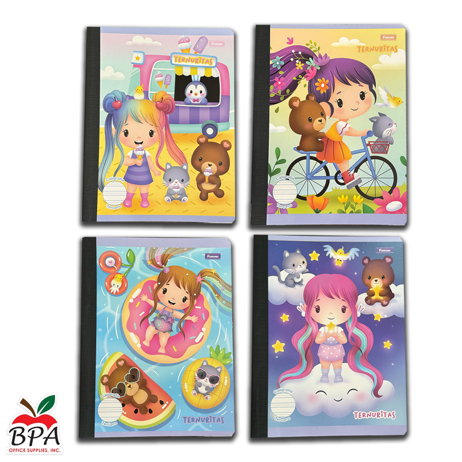 Foroni •  Libreta caligrafía 3rd (third) grande carpeta blanda "Ternuritas"