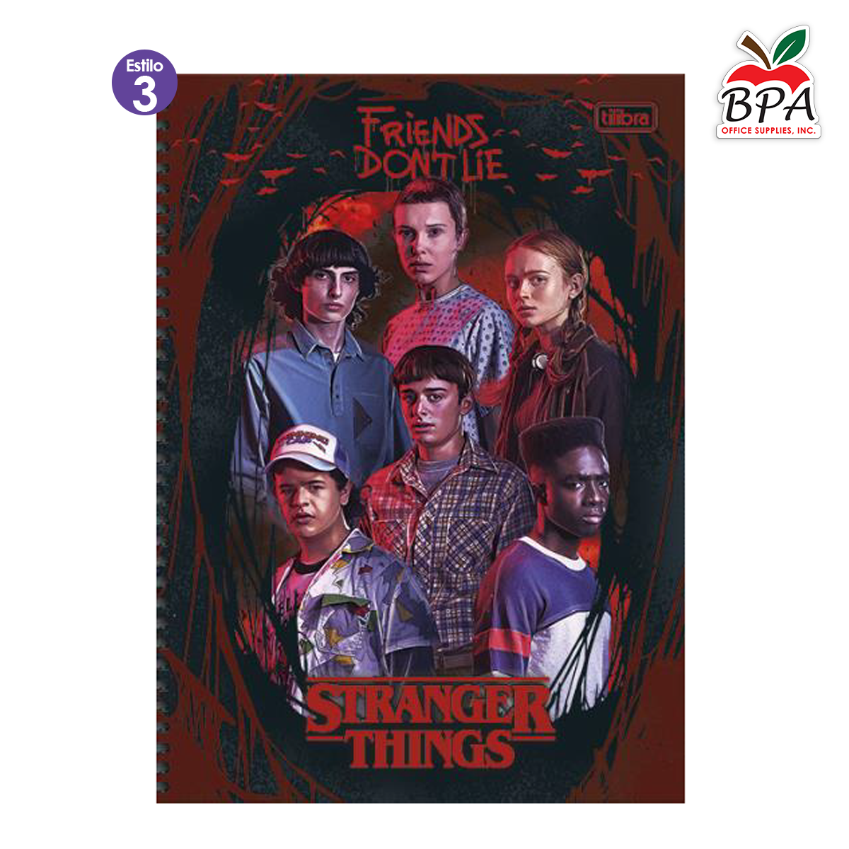 Tilibra •  Libreta grande carpeta blanda "Stranger Things"