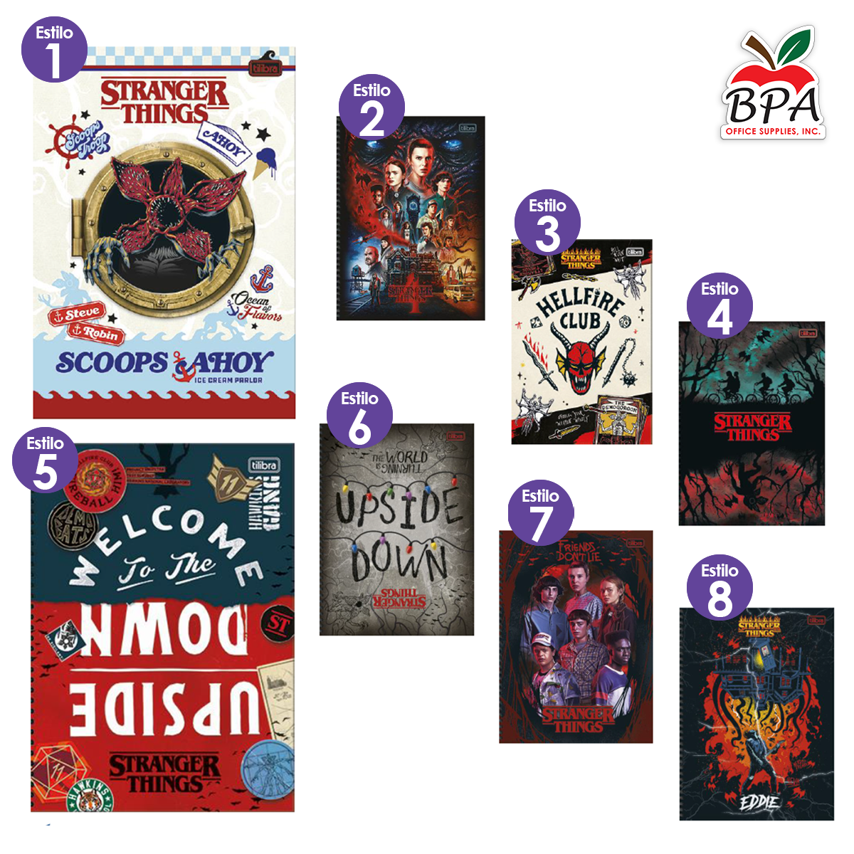 Tilibra •  Libreta grande carpeta blanda "Stranger Things"