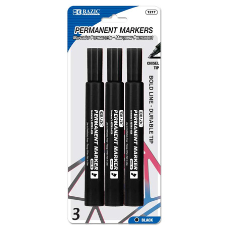 Bazic • Marcadores permanentes (set de 3)