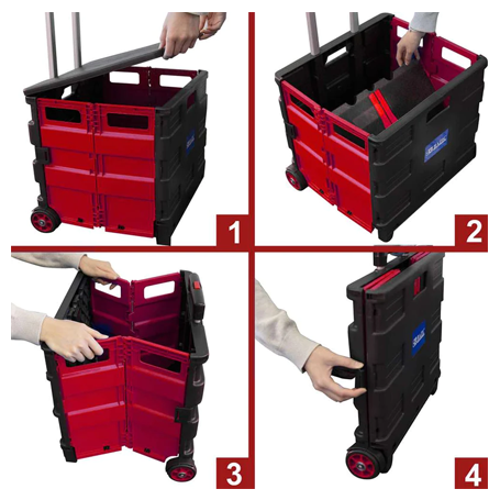 Bazic •  "Folding cart" con tapa y ruedas