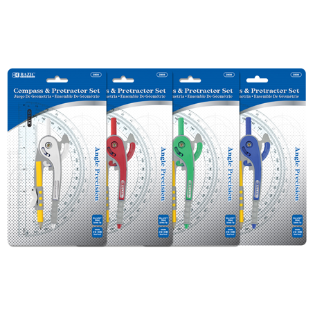Bazic • Compás y transportador escolar