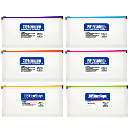 Bazic •  Sobre plástico con cierre (tamaño cheque)