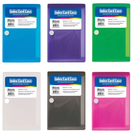 Bazic • Estuche para "index cards" de 5 divisiones