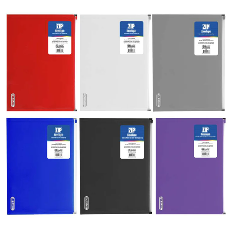 Bazic •  Sobre plástico con cierre (tamaño carta)