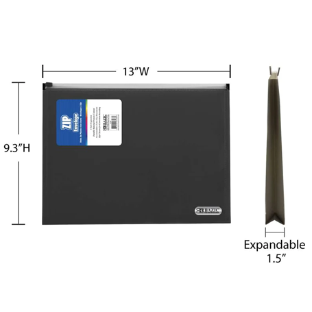 Bazic •  Sobre plástico con cierre (tamaño carta)