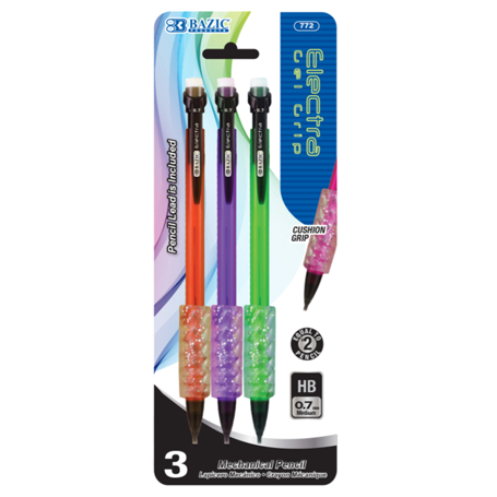 Bazic • Lápiz mecánico 0.7mm (set de 3)