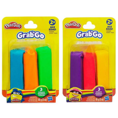 Play-Doh •  Plastilina "Play-Doh Grab n' Go" (set de 3)