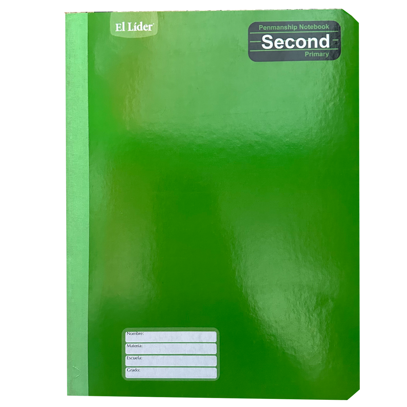 El Líder •  Libreta caligrafía 2nd (second) carpeta blanda