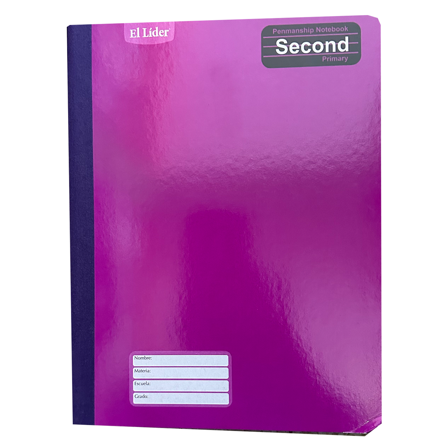 El Líder •  Libreta caligrafía 2nd (second) carpeta blanda