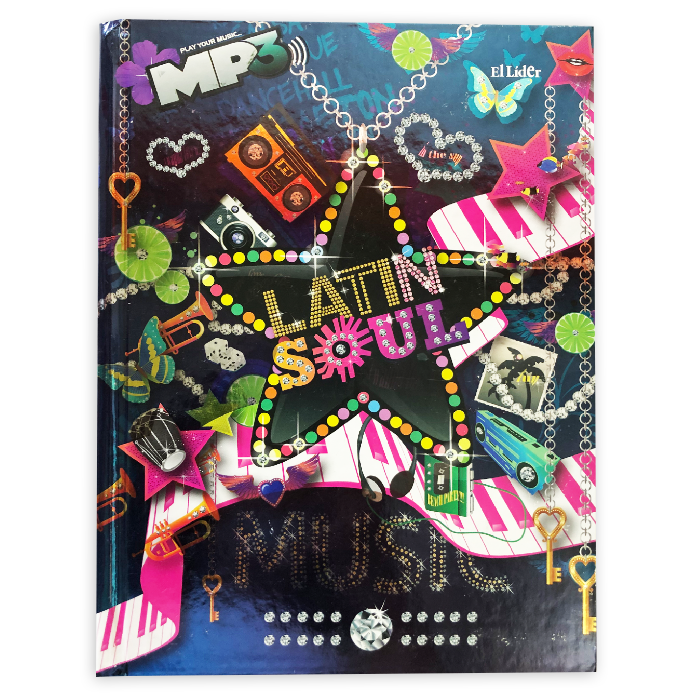 El Líder •  Libreta grande carpeta dura "MP3 Femenina"