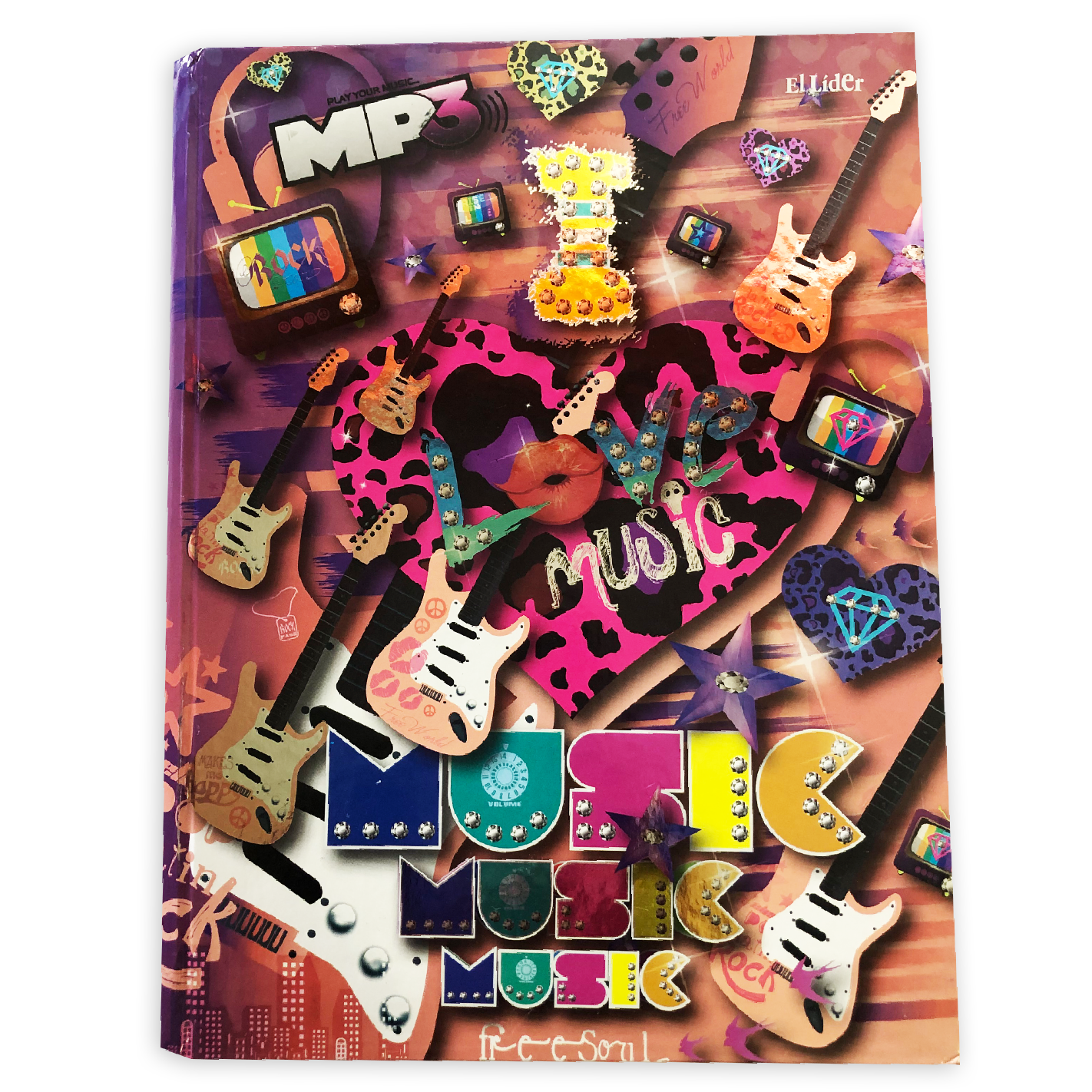 El Líder •  Libreta grande carpeta dura "MP3 Femenina"